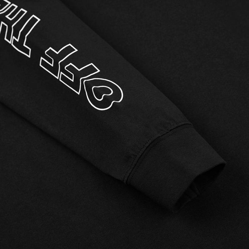 Vans Letter Print Crew Neck Long Sleeve T-Shirt Men Tops Black VN0A48BIBLK