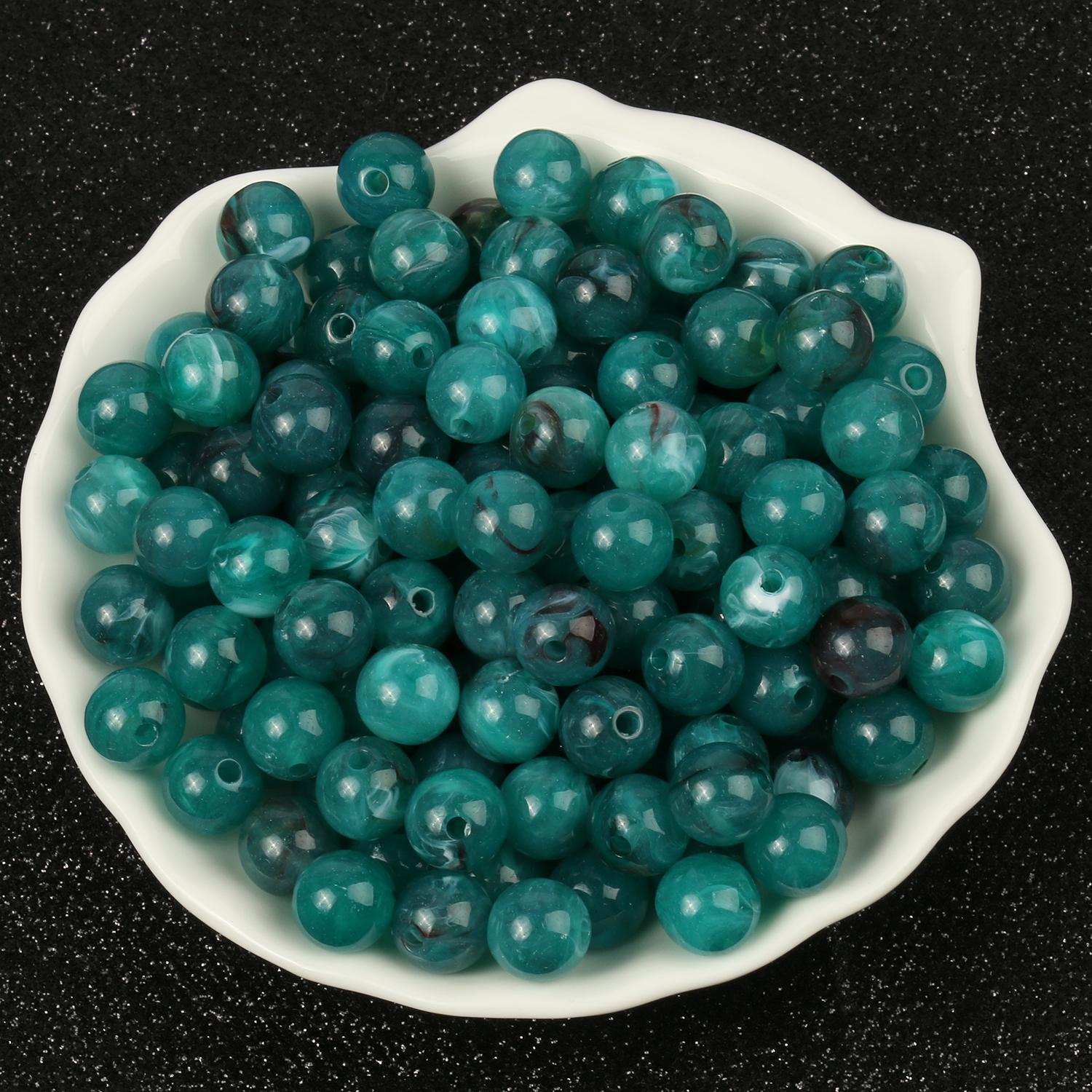 

6 8 10 мм імітація натурального каменю круглі акрилові намистини ефект хмари намистини для виготовлення ювелірних виробів браслет намисто аксесуари своїми руками 6mm about 200pcs