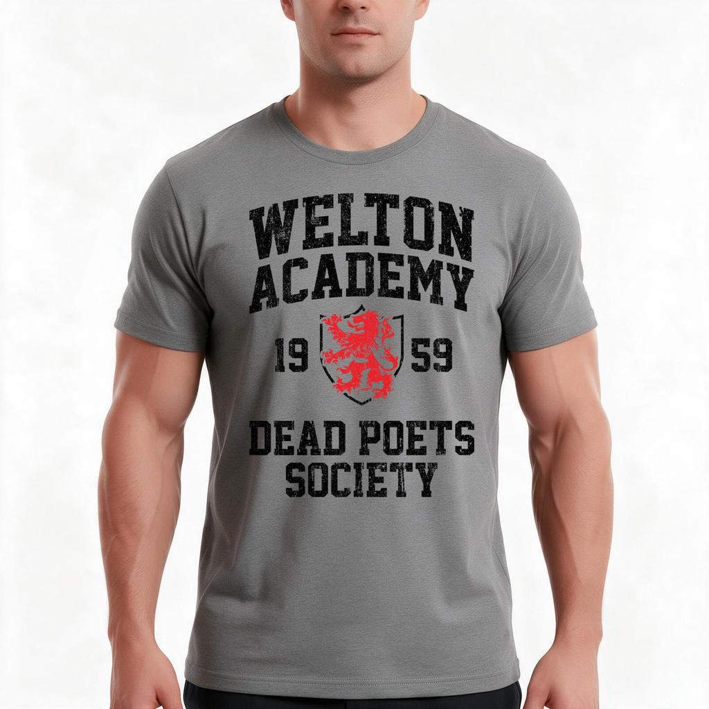 Welton Academy Dead Poets Society (Variant) TShirt Summer Casual Cotton Tee Oversized Streetwear Tops Vintage Graphic Print