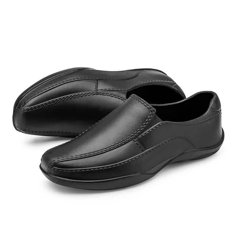 

Мужские поварские туфли Водонепроницаемые Маслостойкие Противоскользящие Модные Повседневные туфли из ЭВА Удобные мужские лоферы Легкие Слипоны для вождения 42 чёрный