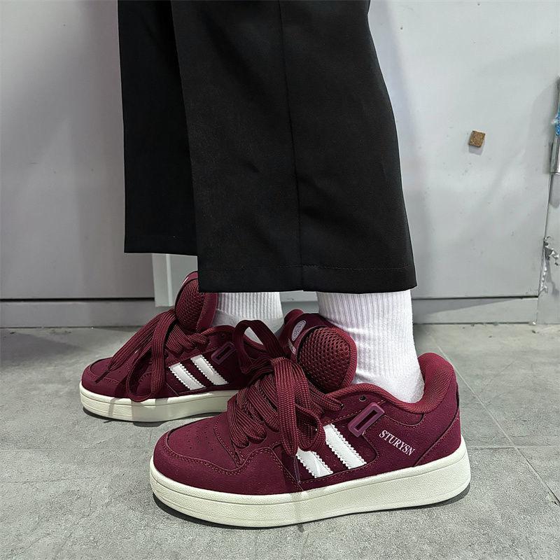 Skateboard Women's Shoes Ins Tide 2025 Summer New Bread Shoes Guochao Niche Couple Design Versatile Casual Board Shoes