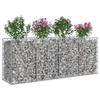 Gabion Raised Bed Set 2 Pcs Silver