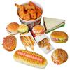 Fried Chicken and Snacks Fake Food Model: KFC-Style Props Set with Hamburger, French Fries, and Orleans Chicken Leg