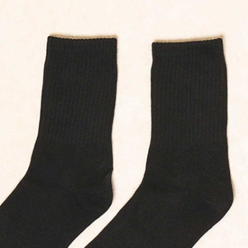 DaiSo Men S Ribbed Mid Thigh SockS Black 4 pairS