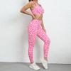 Sports Suit Women's Fashion Leopard Print Print Yoga Clothes Beauty Back Skinny Peach Hip Raise High Waist Fitness Suit Suit Women's