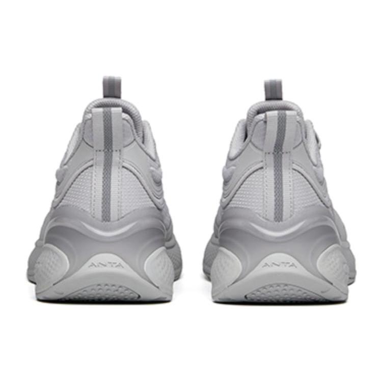Anta C37 2.0 Fabric Cushioning Abrasion Resistant Slip Resistant Low top Running Shoes Women's Floating Cloud Gray 122215538R-6