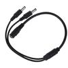 Durability 1Female to 2Male 5.5mmx2.1mm DC Power Supply Cable 36cm Length