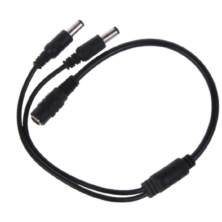 Durability 1Female to 2Male 5.5mmx2.1mm DC Power Supply Cable 36cm Length
