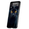 Phone Case for Samsung Galaxy Z Flip 3 4 5 6 Folding Black Shell Black Cat For Samsung Z Flip4 Flip5 PC Hard Cover