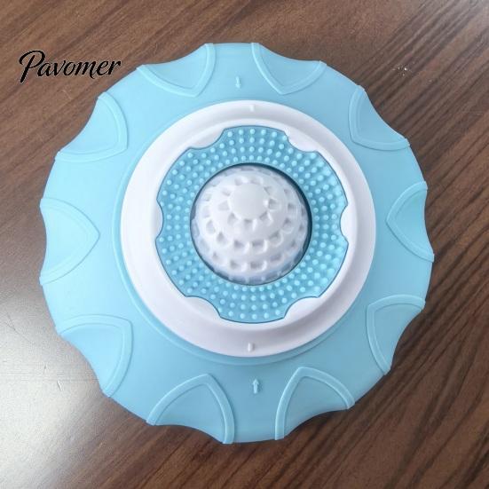 Soft Rubber Pet Feeder Lick Bowl, Slow Bowl with Rotating Ball, Suction Cup Calming Non-slip Dog for Dogs Cats Interactive Feeding Toy