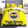 Custom Name Fenerbahçe Spor Kulübü Bedding,Quilt Set Quilt Cover Pillowcase Home Birthday Gift (1 * duvet cover + 2 * pillowcase, without core)