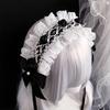 Punk Rock Rivet Headwear Cool Bowknot Hair Hoop with Spikes Decors for Music Festivals and Nightclubs