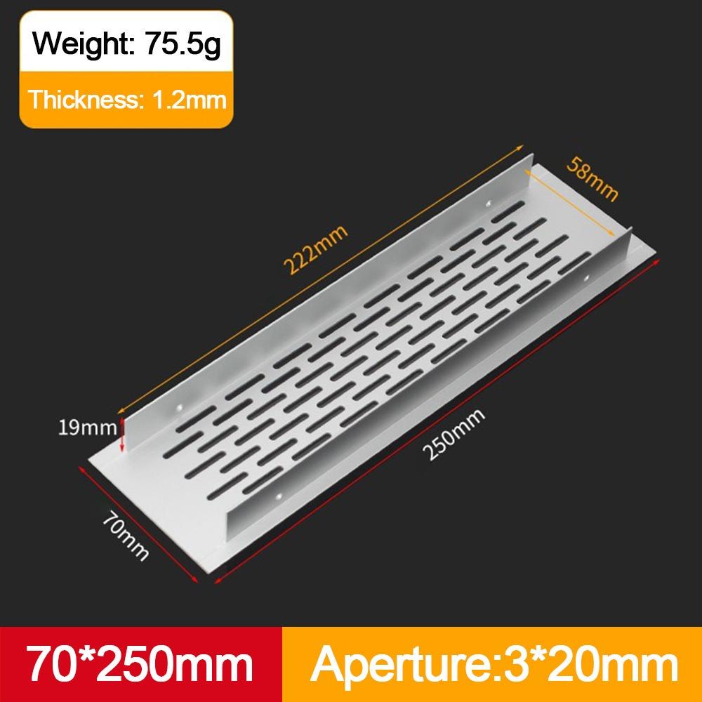70mm Wide Air Vent Decor Rectangle Ventilator Grille Cover  Closet Shoe Wardrobe Accessories