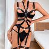 Strap Cross Uniform Set  Gathering Fun Four Piece Underwear
