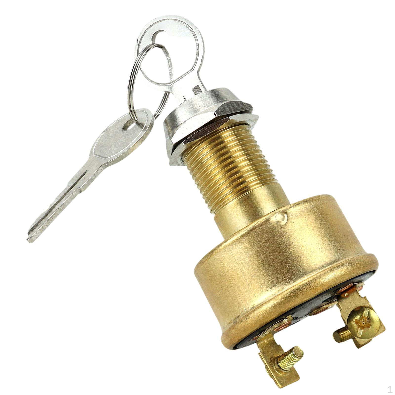 Ignition Switch Key Sturdy Brass Easy to Install Replaces 3 Position Heavy Duty for