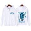 Karol G Album No Me Arrepiento Print Zipper Hoodie Men Women Fashion Sweatshirt Vintage Zip Up Jacket Coats