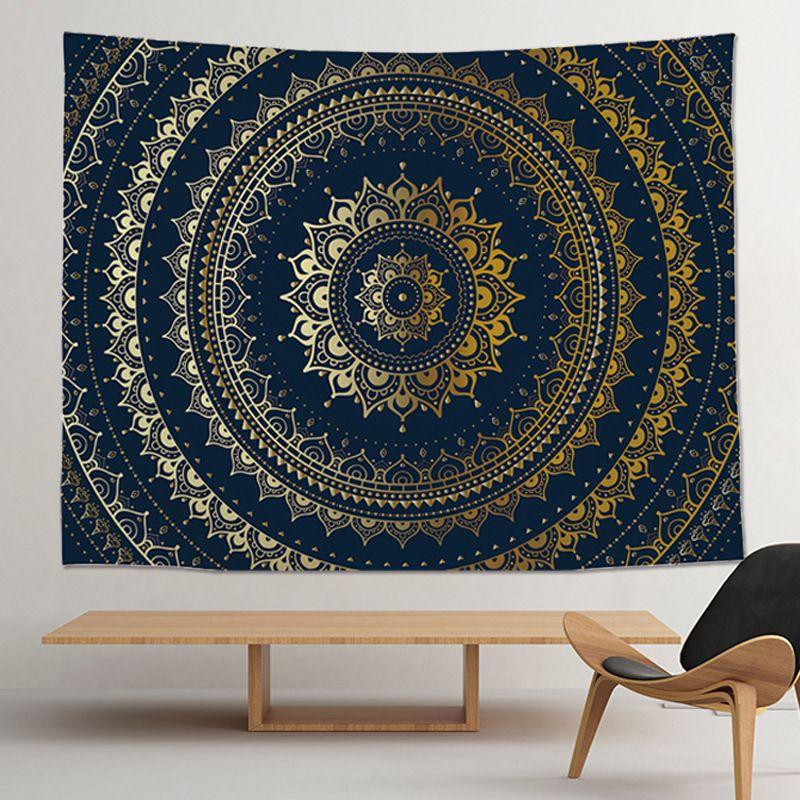 Large Golden Ombre Mandala Wall Tapestry Traditional Indian Hippie Room Decoration Oriental Artist Indian Bedroom Hanging