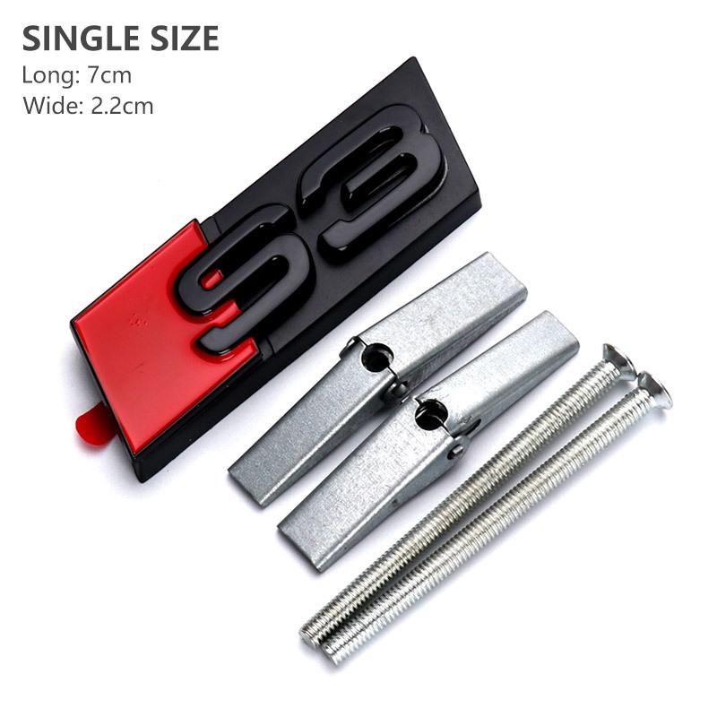 

3d ABS Хром Черный Логотип S3 S4 S5 S6 S7 S8 Эмблема Соты Автомобильная Передняя Решетка Шильдик Аксессуары S3-Black