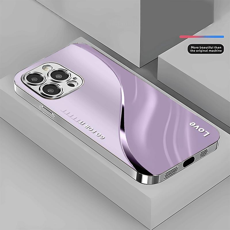 Streamlined series glass phone case suitable for iPhone 17 16 15 14 13 12 11 Pro/Max/Plus anti drop and shockproof back cover