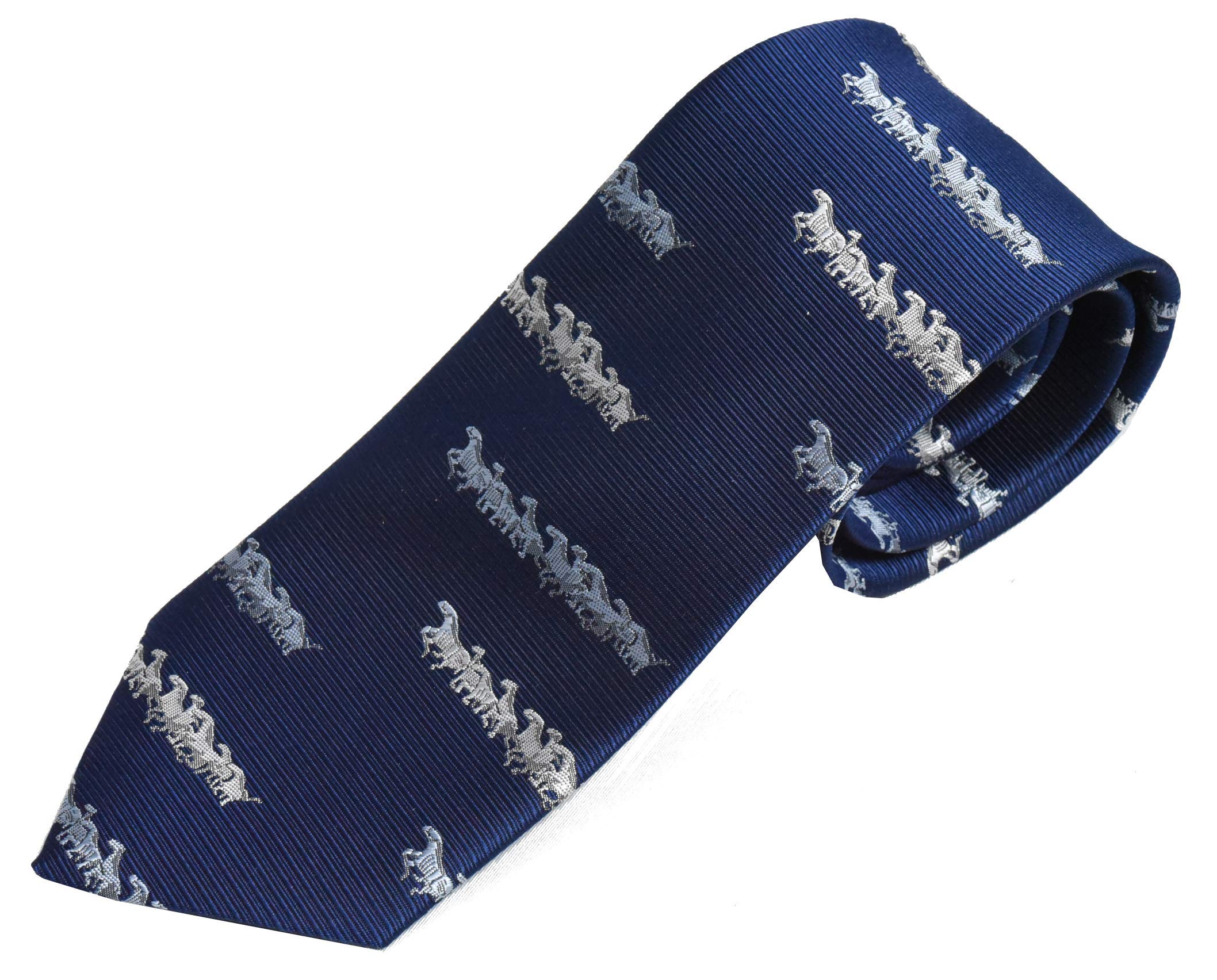 [0-STYLE.cravat] Necktie, Nishijin-ori, Made in Japan, 100% Silk, Brand Name, Horse (Uma) Motif, Navy, Gray, Blue, Red, Business, Japanese Pattern,