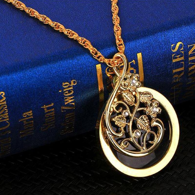 Necklace Jewelry Optical Magnifier with Chain Necklace Neckglasses Portable Monocle for Reading Collecting Library Gift