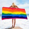Rainbow Beach Towel, Super Absorbent Lightweight Soft Sun-Proof for Camping Pool Travel Outdoor