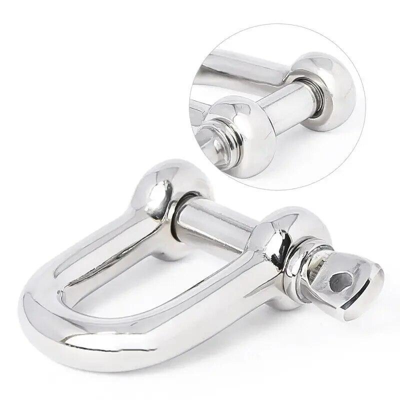 304 Stainless Steel Straight D Shackle D Rigging Shackle Hooks Scrotum Restraint Lock Chastity Delay Ring Sex Toys Adult Store