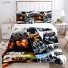 3D Fast Furious Car Enthusiast All Season Bedding Set Printed Duvet Cover Sheet Pillowcase Soft Quilt Cover Full Queen King Size