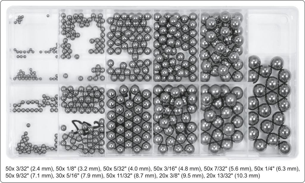 SET OF STEEL BALLS 470 PCS YT-06680 YATO