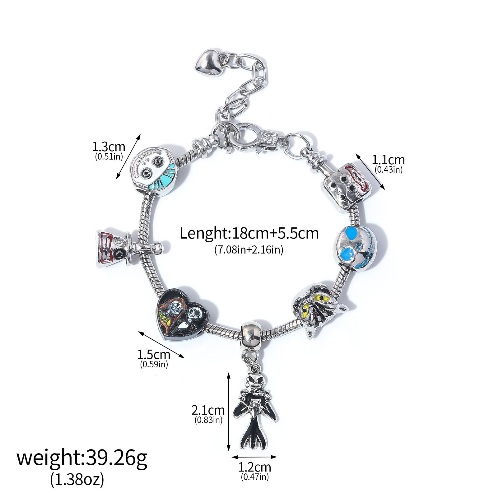 

Браслет Гарбуз з «Жаху перед Різдвом» з підвісками Джека та Саллі