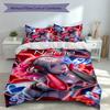 3pcs Custom Name Harley Quinn Set,Includes 1 Duvet Cover and 2 Pillowcases,All-season Bedroom Decor