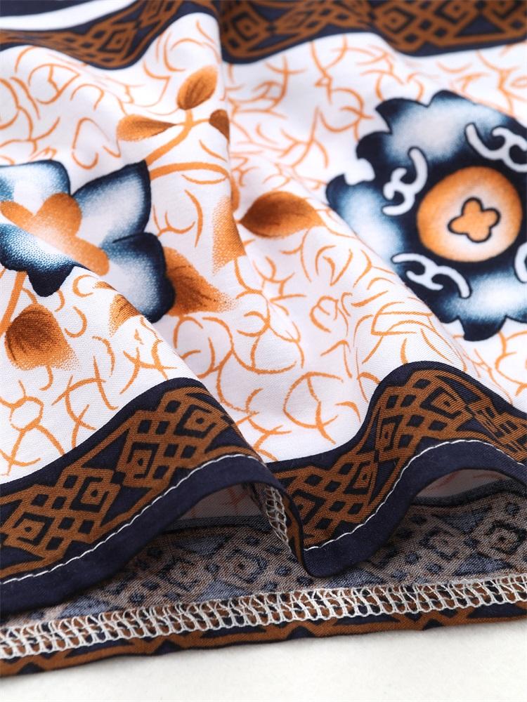 EDOLYNSA Bikini cu imprimeu boem Rochie kimono cu centură elegantă Tunica 2024 Vară Femei Marime mari Îmbrăcăminte de plajă Costum de baie acoperire Q996