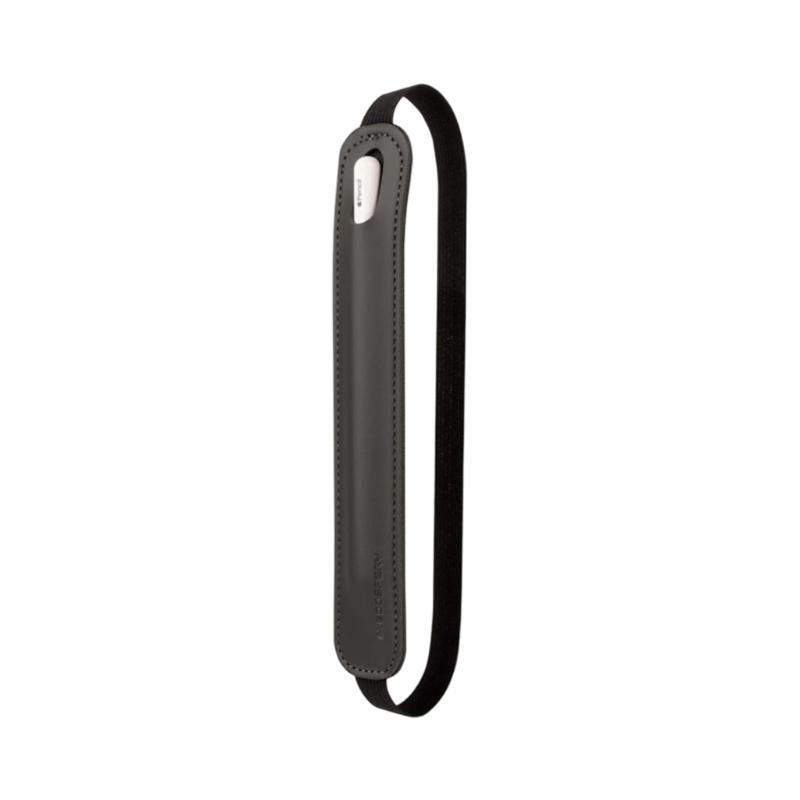 

Retractable PU Leather Pen Storage Case Elastic Band Holder For Stretchable Tablet Styluses Accessories темно-сірий