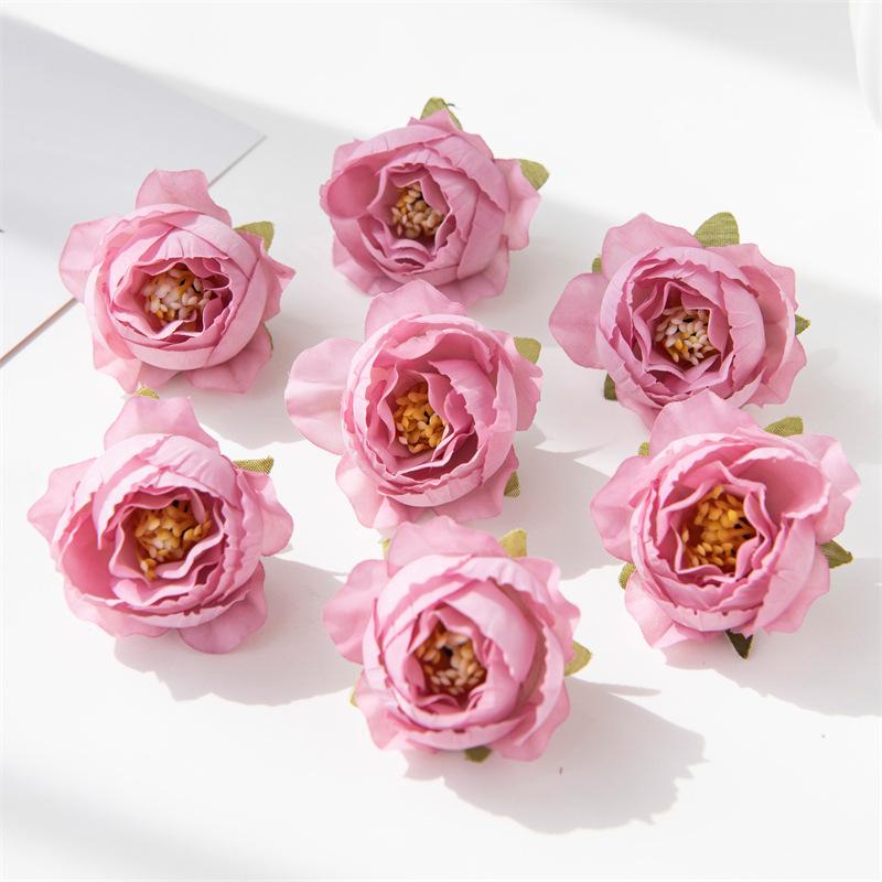 Fiori di Rosa Artificiali Fatti a Mano Materiale per Ghirlande Fai da Te Stile Ins Floreale Vintage Tea Decorazione Matrimonio Fiori Finti Oggetti di Scena per Foto Fiori Finti