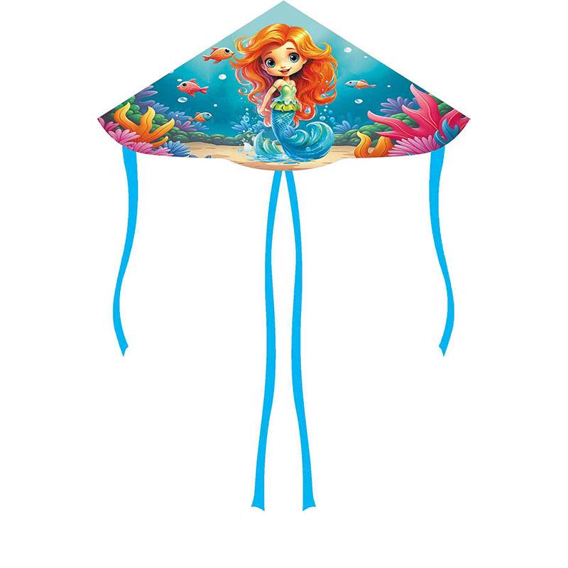 1.3m Cartoon Double Tail Kite for Light Breeze - Easy To Fly for Kids & Adults