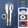 Universal 4-Point All-Copper Angle Valve for Hot/Cold Water, Stainless Steel Household Water Heater/Toilet Switch