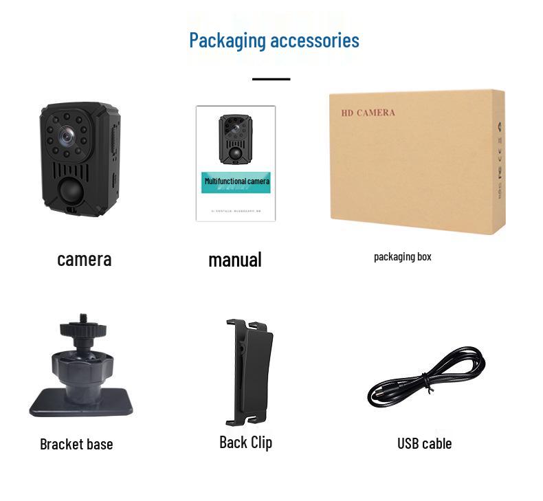 MD31PIR HD-Kamera: 11H Akku, Infrarot-Nachtsicht, Bewegungserkennung, Outdoor-Sport-Clip-Recorder