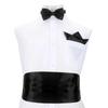 Mode Brede Zijden Satijnen Smoking Cummerbund Elastisch Heren Zakdoek Buikband Zakelijke Stropdas Set Ceremoniemeester