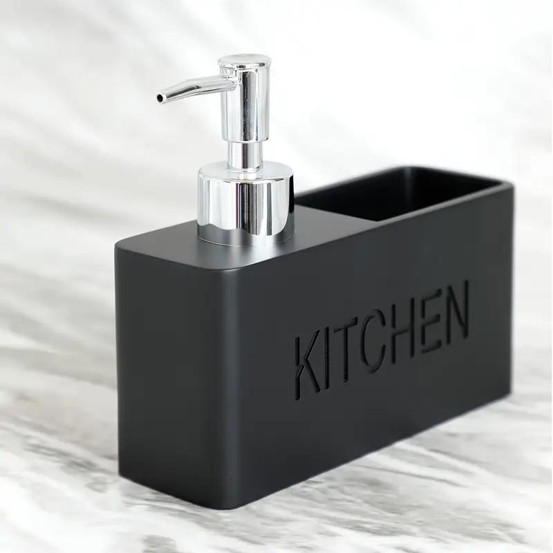 Multifunctional Soap Dispenser, Countertop Lotion Bottle with Sponge Holder, Bathroom Liquid Soap Dispenser, Practical Sink Refi