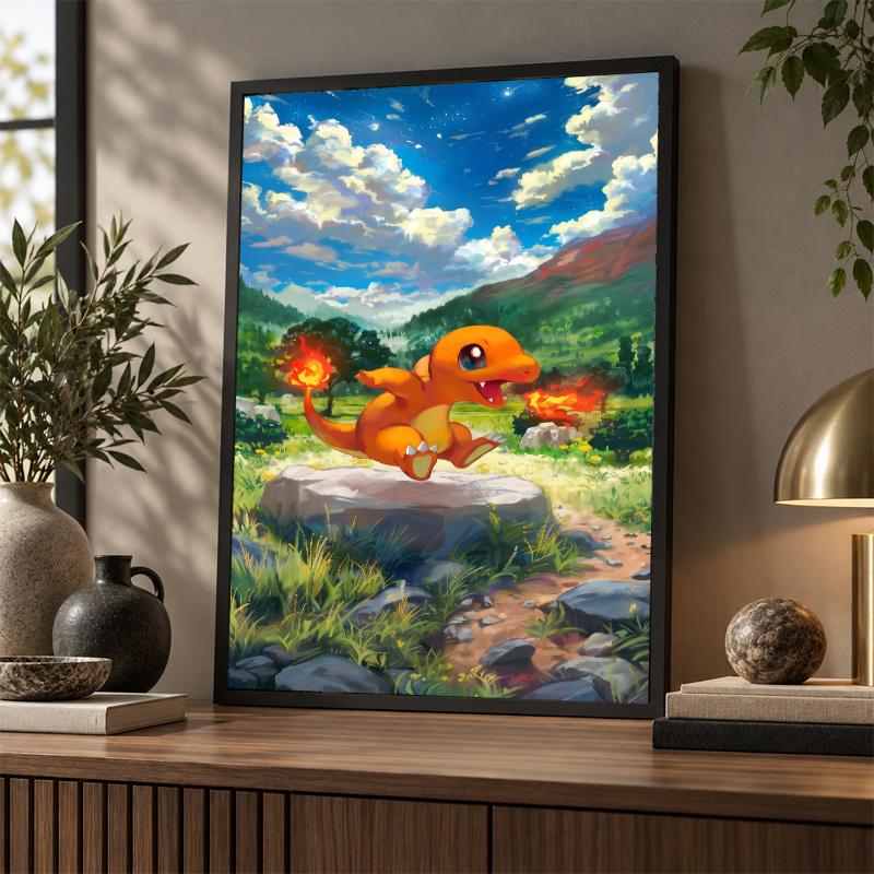 5D Diamond Painting Charmander DIY Full Drill Diamond Art Kit Home Decoration