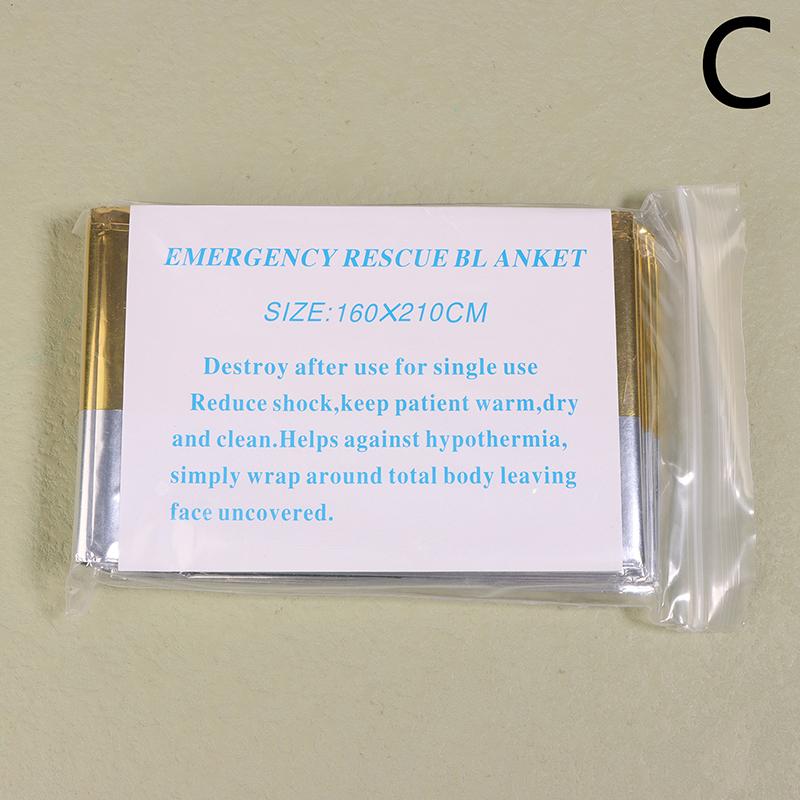 Outdoor Emergency Thermal Blanket Survival Rescue First Aid Blanket Folding Hypothermia Windproof Explore Camping Mat Pad