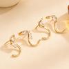 Earrings for Women S-Shape Cubic Zirconia Stud Earrings Jewelry Gift for Her On Valentine's Day Birthday Party