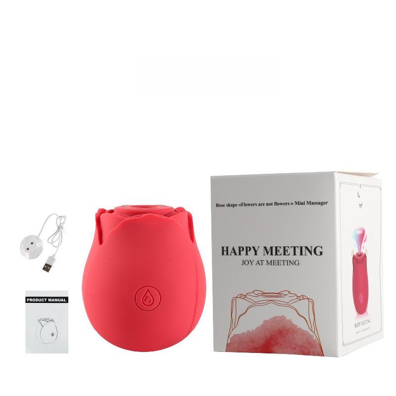 Rose Vibrator Nipple Suction Self-pleasure Toy Women's Teasing Foreplay Adult Sex Toys