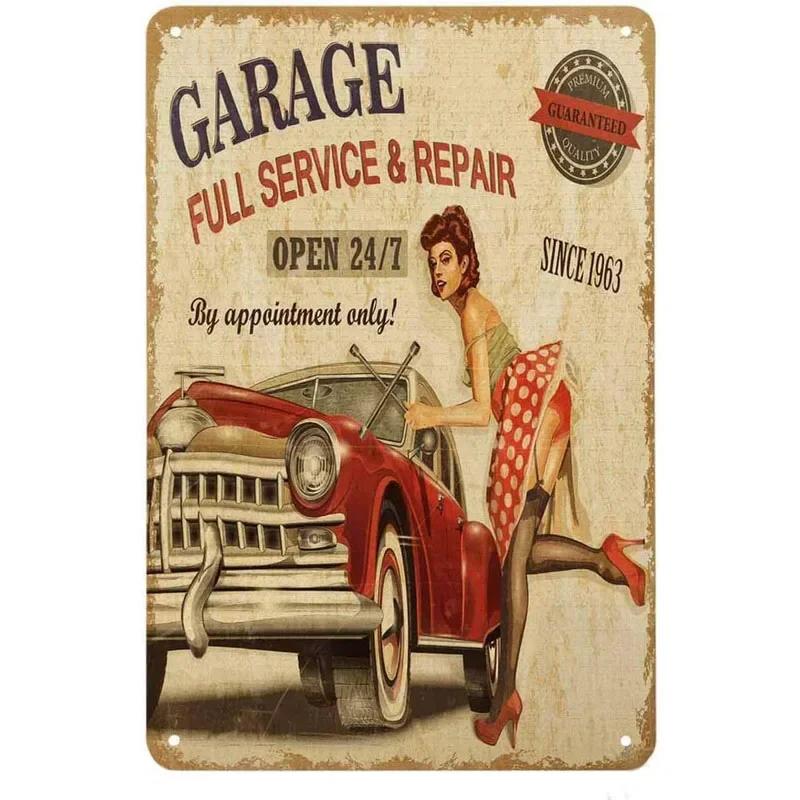 Vintage Man Cave Signs Coop Farm Garage Wall Decor Tin Sign Shabby Rusty Poster Board Decoration Tinplate Painting Metal Plates
