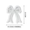 White Organza Lace Pleated Bow Beaded Sequins Decorative Children'S Clothing Lolita Clothing Cloth Sticker Accessories