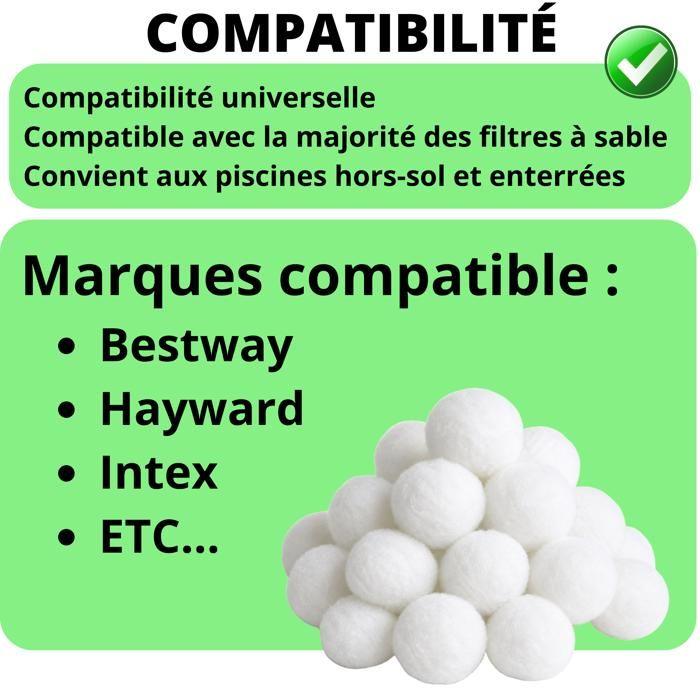 Pool Filter Balls 1000g Replaces Up To 40kg of Sand Compatible with Intex Bestway Sand Filter - High Filtration Phonillico®