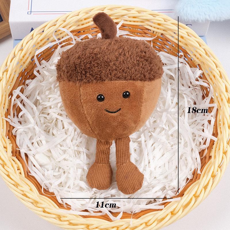 Roztomilá plyšová hračka žalud Kreslený přívěsek Měkká vycpaná panenka Přívěsek na klíče do auta Batoh taška Decor Kid Gift