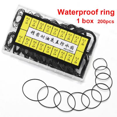 Thickness 0.5/0.6mm1box Watch Case Rubber Oil-resistant Waterproof O-Ring Watch Bottom Cover Gasket Repair Tools for Watchmaker