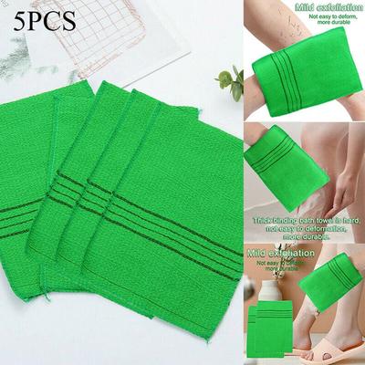 5Pcs Korean Italy Asian Exfoliating Bath Washcloth Body Scrub Shower Soft Towels