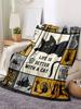 1 Stück Schwarze Katze Weiche Decke Flanell Bedruckte Decke Für Camping & Reisen Geeignet Für Sofas Schlafzimmer Wohnzimmer Und Betten